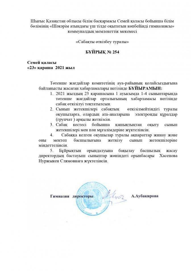 Сабақты өткізбеу туралы